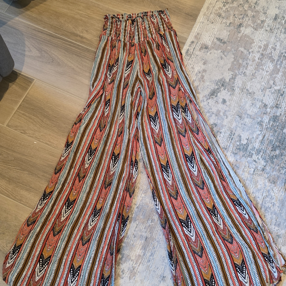 Rewash Multicolor Chevron Wide Leg Pants